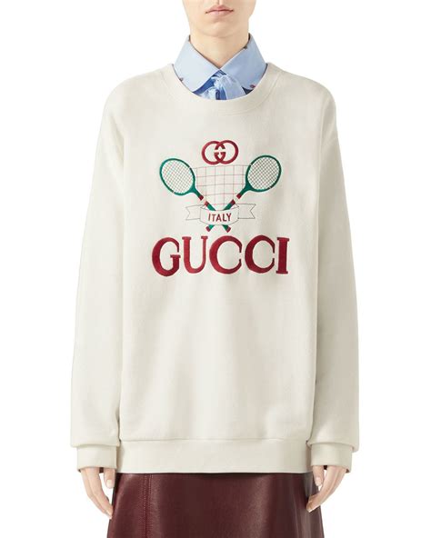 gucci italy tennis sweater